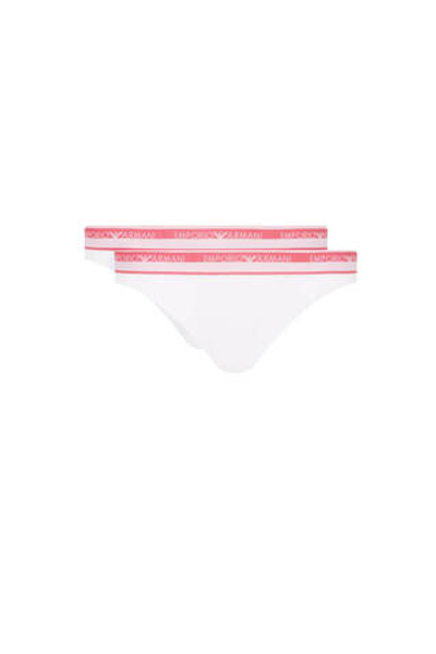 Трусики-бразилианки 2 шт. UNDERWEAR SET Emporio Armani - белый(163334 4R227)
