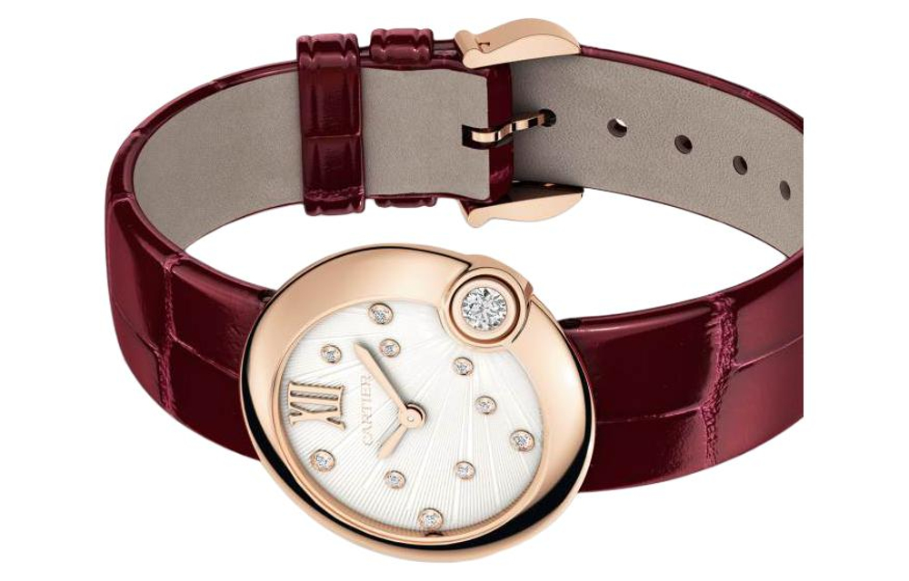 CARTIER White Balloon Collection Quartz Movement 30m Water Resistance Unisex Watch 30mm Silver Dial