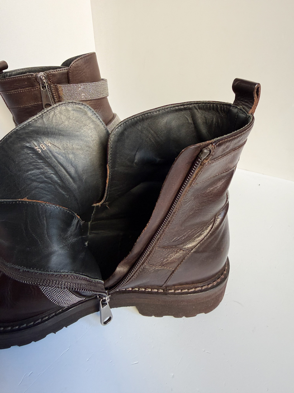 Кожаные ботинки Brunello Cucinelli, 38