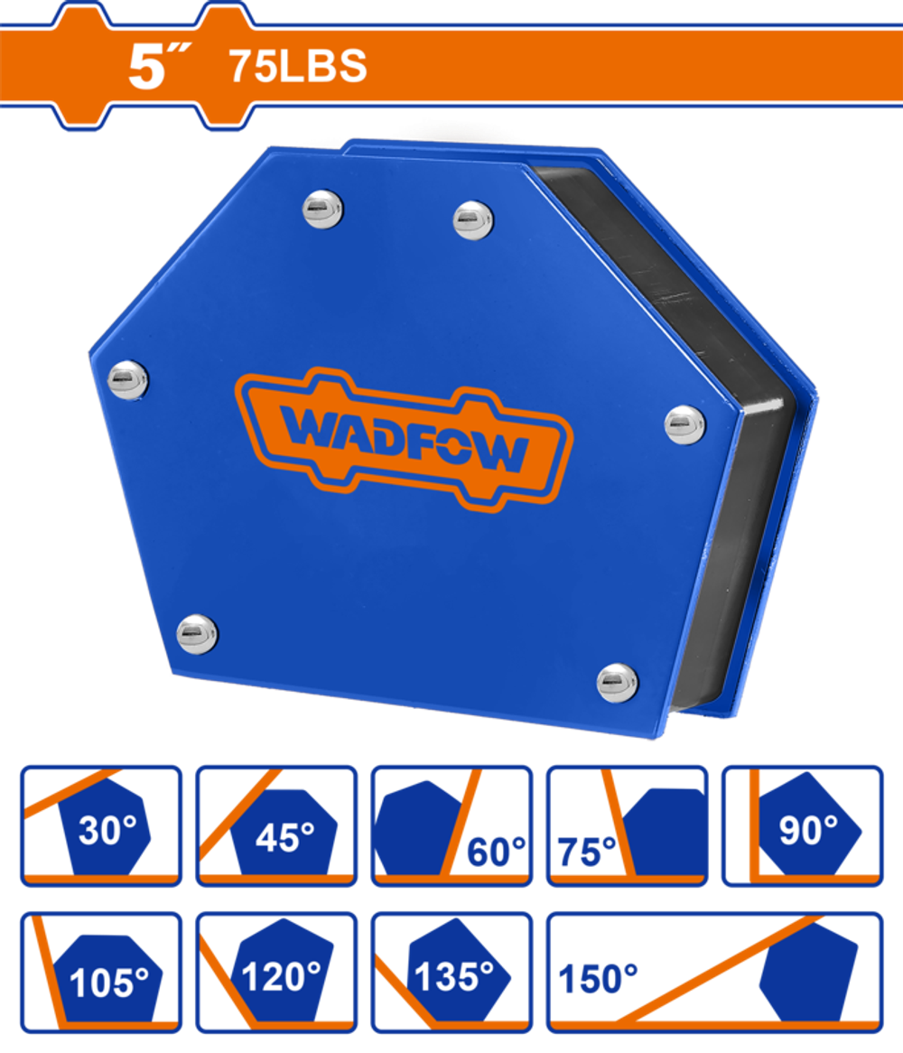 Магнитный держатель для сварки 34 кг (6/18) WADFOW WMC2605