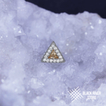 Shine Triangle Champagne & Crystal-