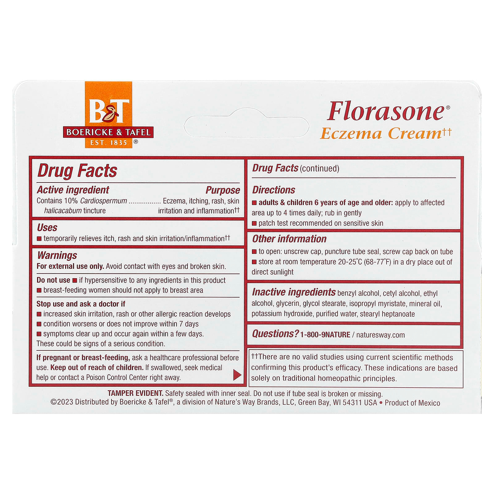 Boericke & Tafel, Крем для местного применения Florasone, 28 г (1 унция)