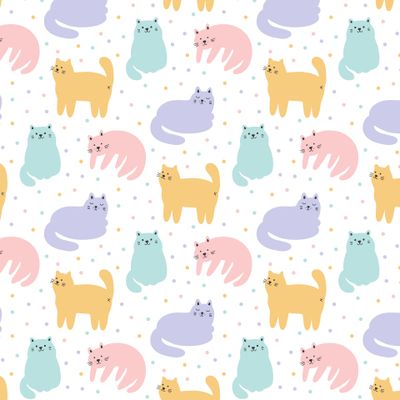 Разноцветные коты