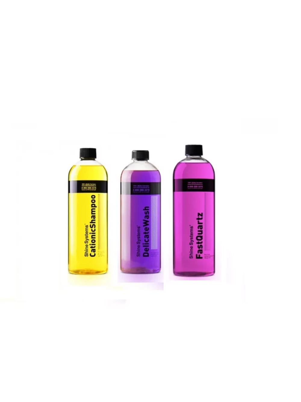 Набор для трехфазной мойки FastQuartz + CationicShampoo+ Del