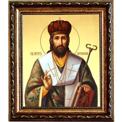 Петр Цетинский, Черногорский святитель. Икона на холсте.