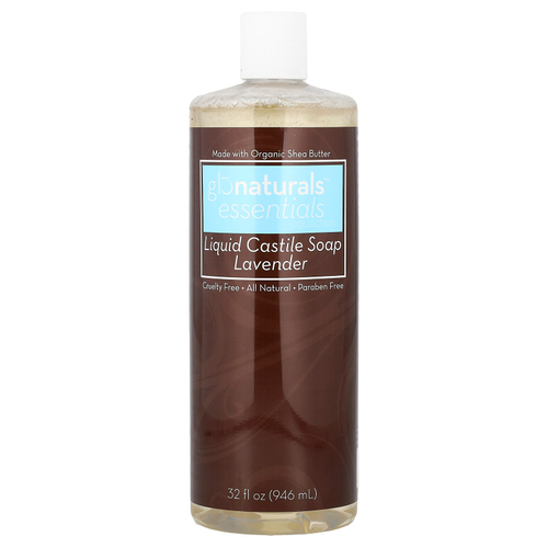 Vitacost, glonaturals™ Essentials, жидкое кастильское мыло, лаванда, 946 мл (32 жидк. унции)