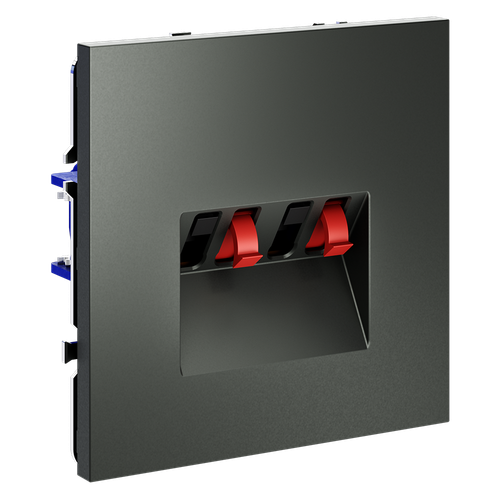Розетка акустическая встраиваемая 4-местная, (титан) Voltum S70 VLS060306