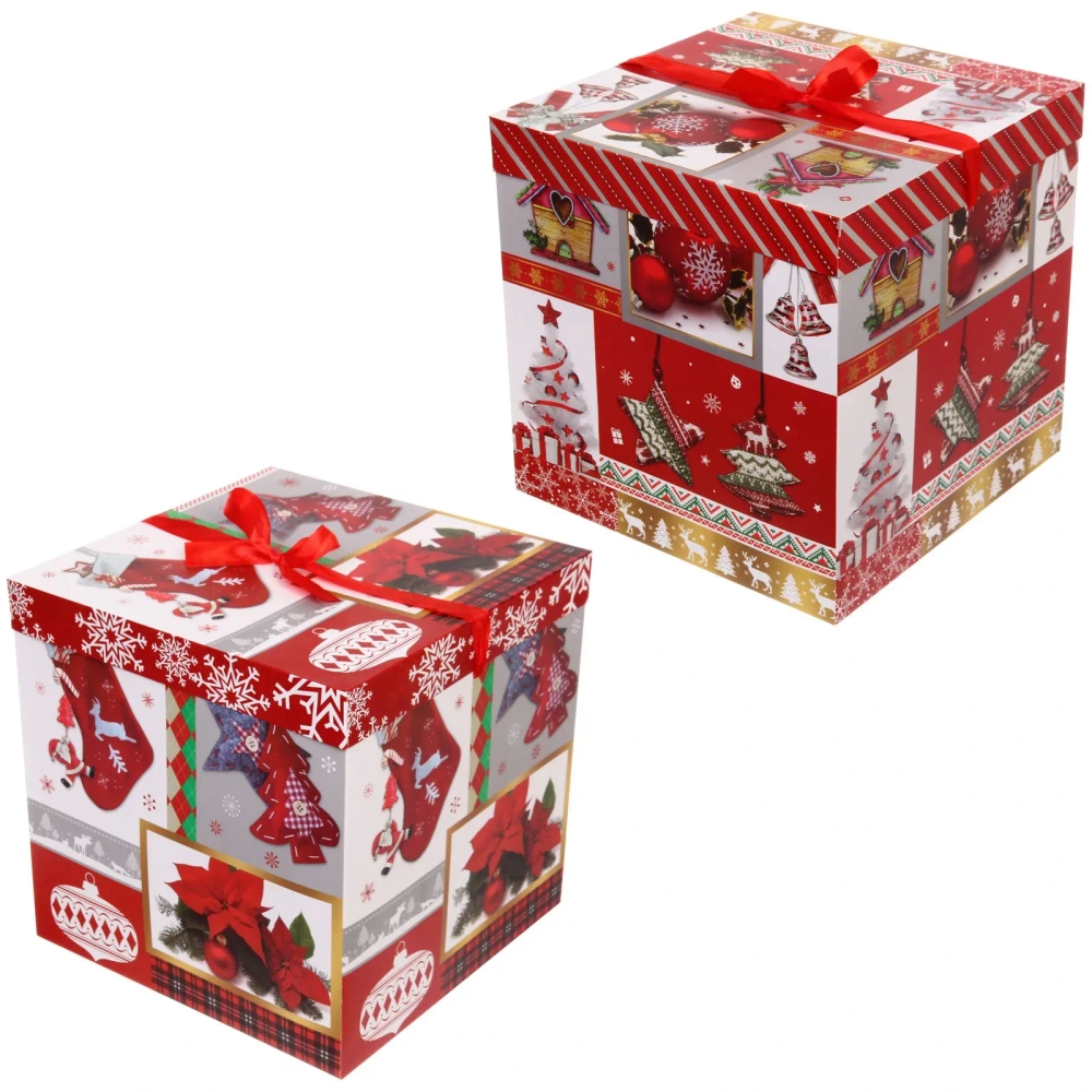 Коробка подарочная «Коробка чудес» 30*30*30 см, Red