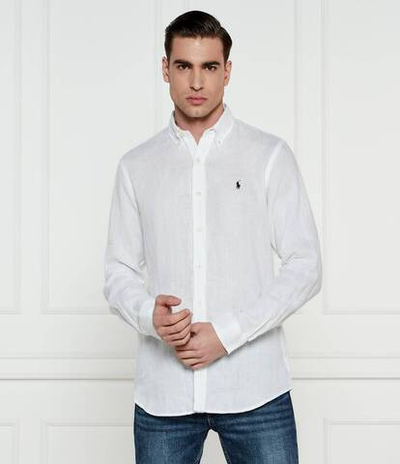 Льняная рубашка POLO RALPH LAUREN - белый(710966294)