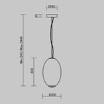 Подвесной светодиодный светильник Maytoni Bruma MOD397PL-L19CH3K