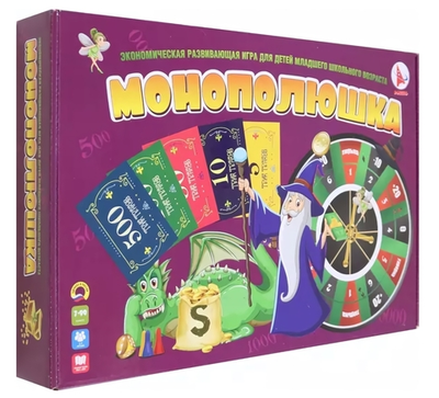 Игра настольная с карточками "Монополюшка" (Ракета)