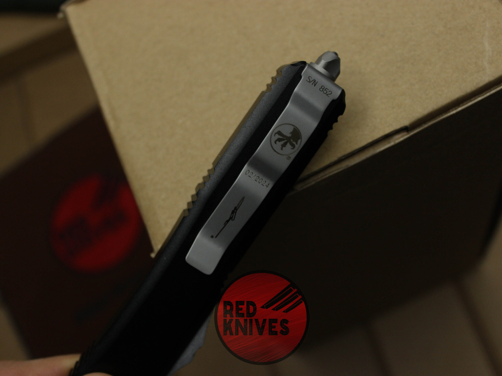 Нож Microtech Ultratech Standard S/E A+++ - черная рукоять, клинок апокалиптик