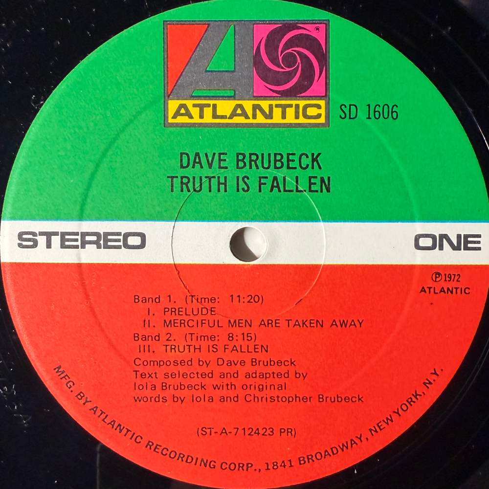 Dave Brubeck ‎– Truth Is Fallen (США 1972г.)