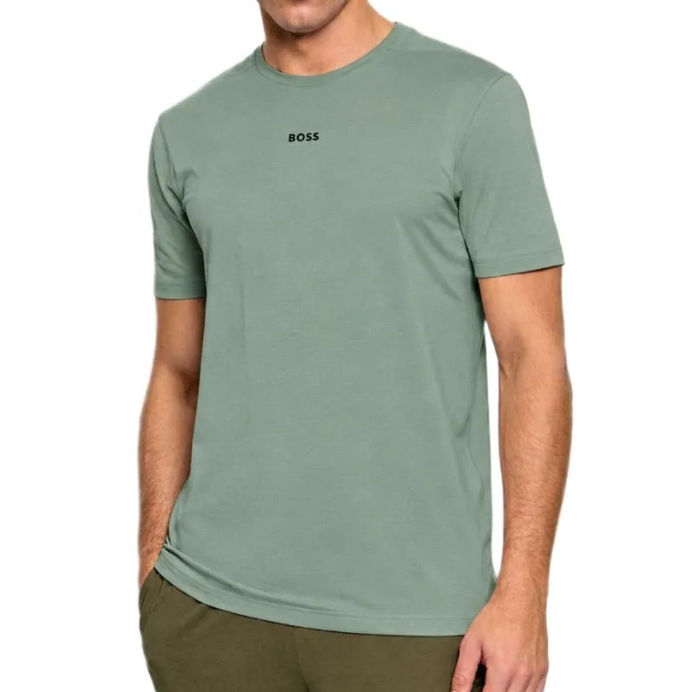 Мужская теннисная футболка BOSS Slim Fit Active - open green