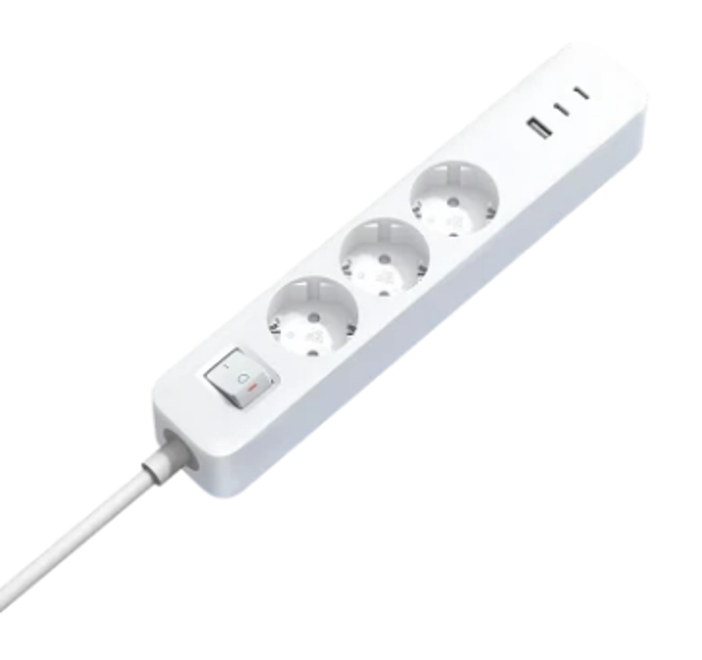 Сетевой удлинитель Xiaomi Mi Power Strip 3 Sockets/1 USB/2 USB-C 20W (XMCXB01EU) белый
