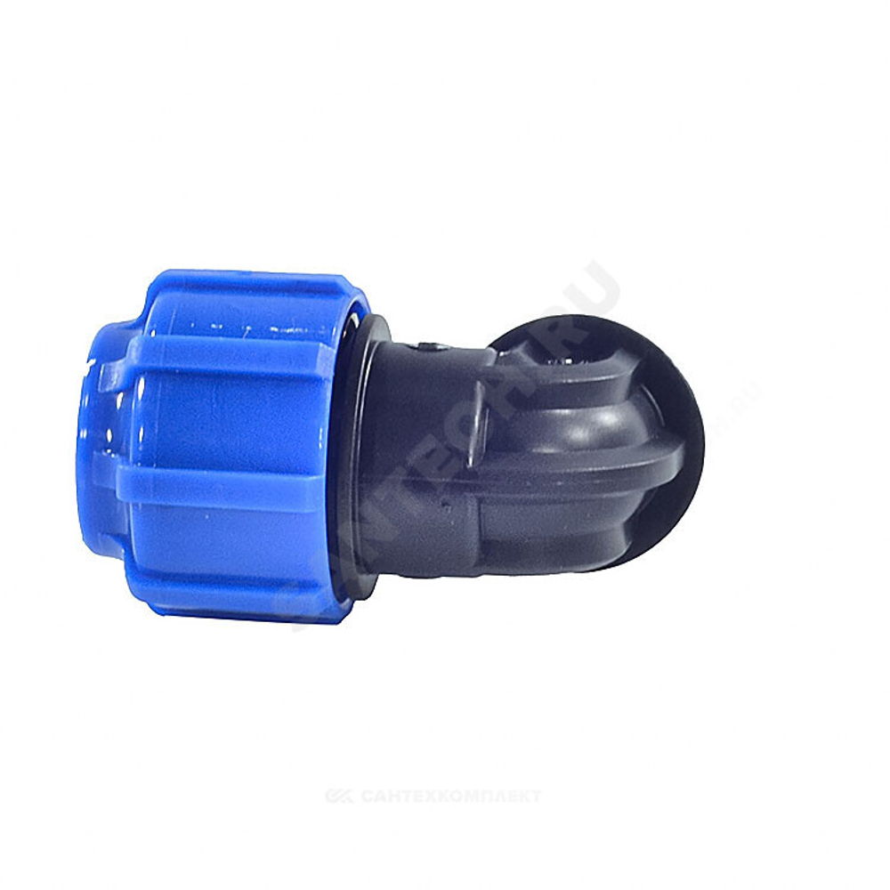 Отвод компрессионный ПЭ Дн 20х3/4"х90гр ВР Ру16 RTP (РосТурПласт) 11536