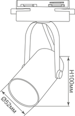 Размер DN01002R1W 1Track