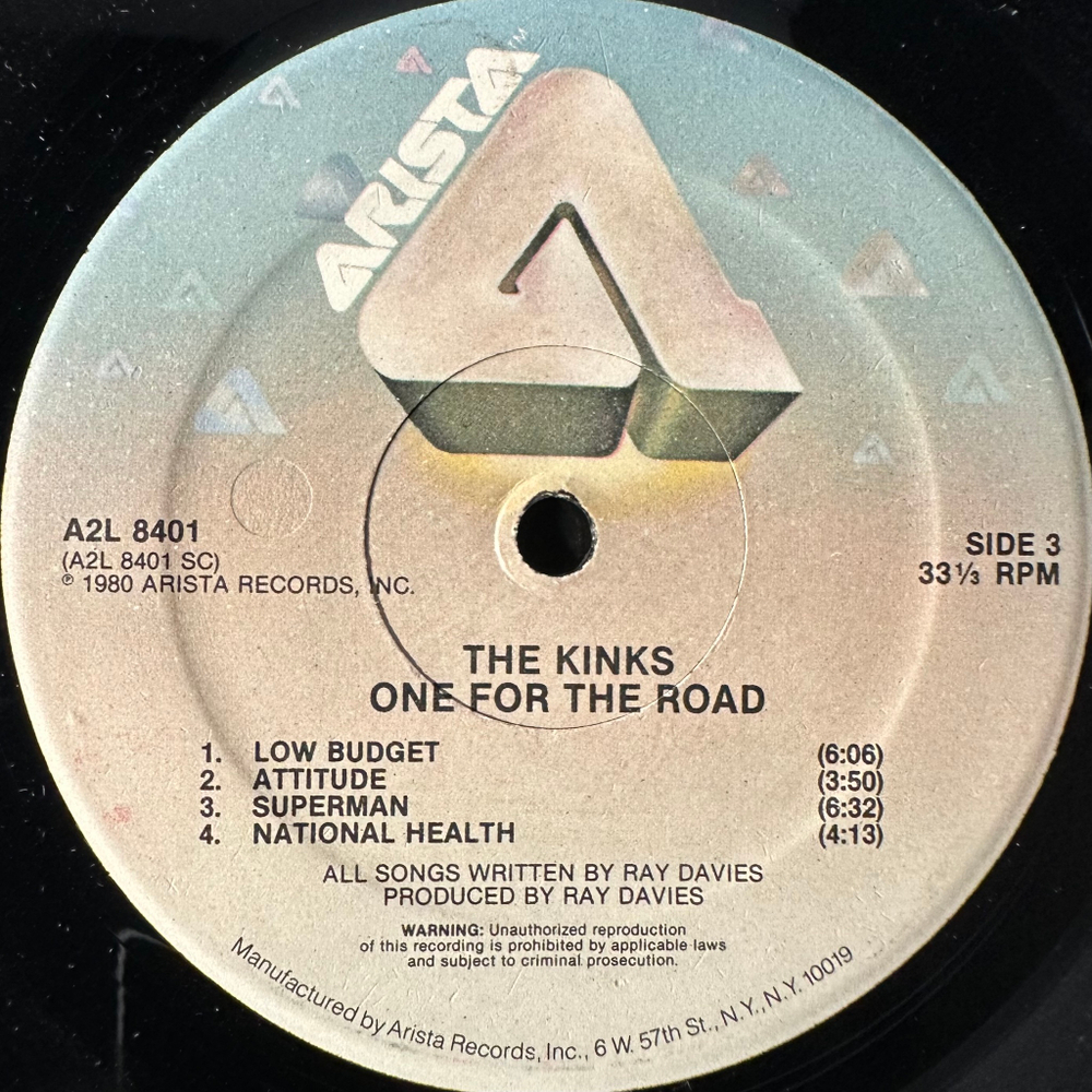 The Kinks ‎– One For The Road 2LP (США 1980г.)