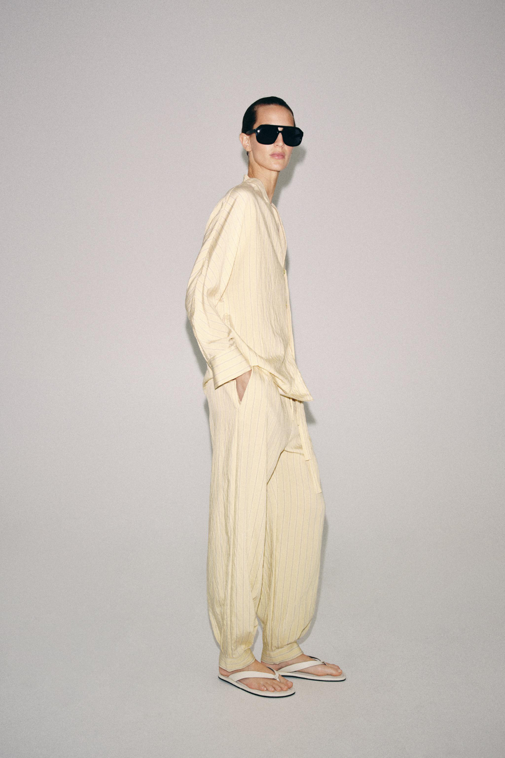 БРЮКИ-БАЛЛОНЫ В ПОЛОСКУ — ZW COLLECTION — ZARA