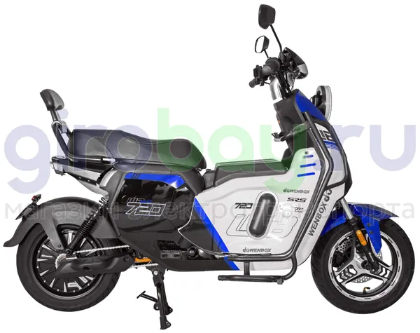 Электроскутер WENBOX U7 2000W (60V/52Ah) - Синий, АКБ LiFePO4 фото №5
