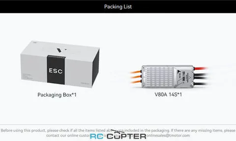 ESC регулятор мотора T-Motor V80A 6-14S PWM/CAN