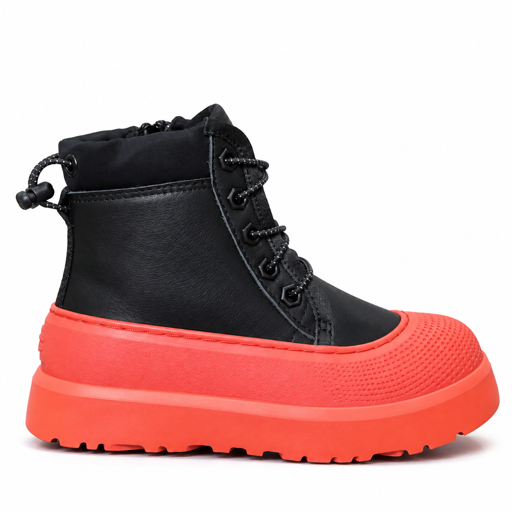 UGG Hybrid Kids Neumel Black Leather Orange