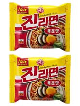 Лапша Джин рамен острая Ottogi Jin Ramen Spicy 120 г 2 шт