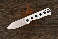 Нож складной QSP QS150-G1 Canary Folder, клинок 72мм, сталь Sandvik 14C28N, рукоять G10 белый