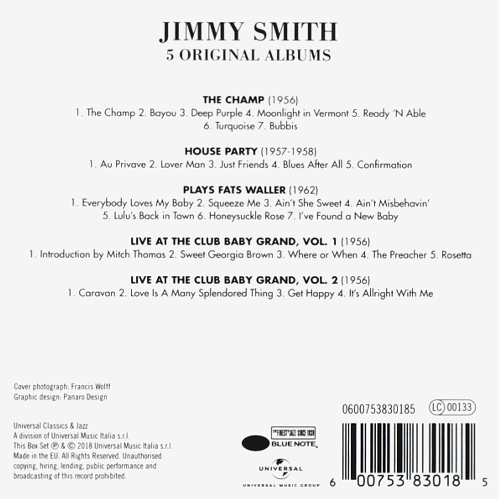 Jimmy Smith / 5 Original Albums (5CD)