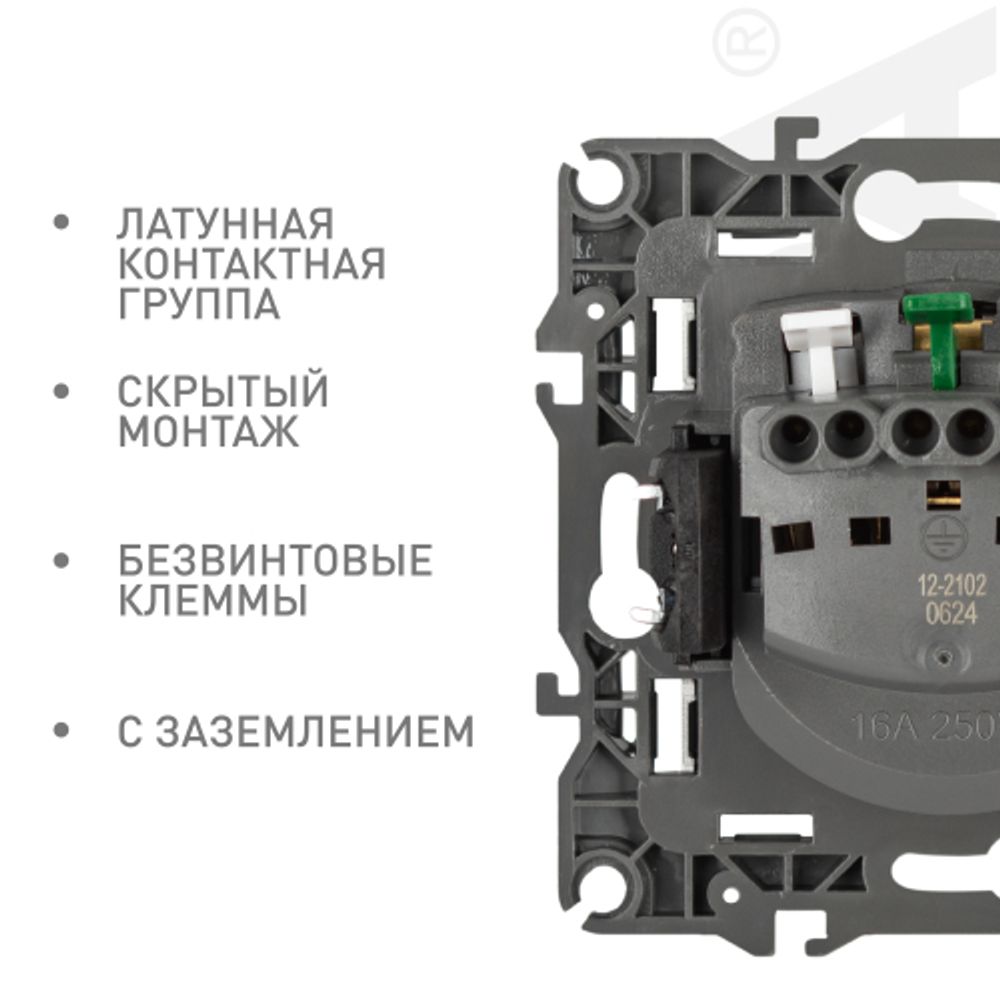 Розетка ЭРА Серия 12 12-2101-01М 2P+E Schuko 16А-250В белый матовый | Эра 12