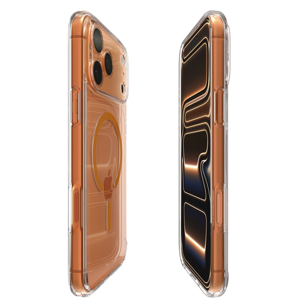 Чехол Spigen Ultra Hybrid Magsafe для iPhone 17 Pro, clear orange