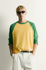 ФУТБОЛКА COLOR BLOCK ИЗ ХЛОПКА И ЛЬНА — ZARA · 6264/301