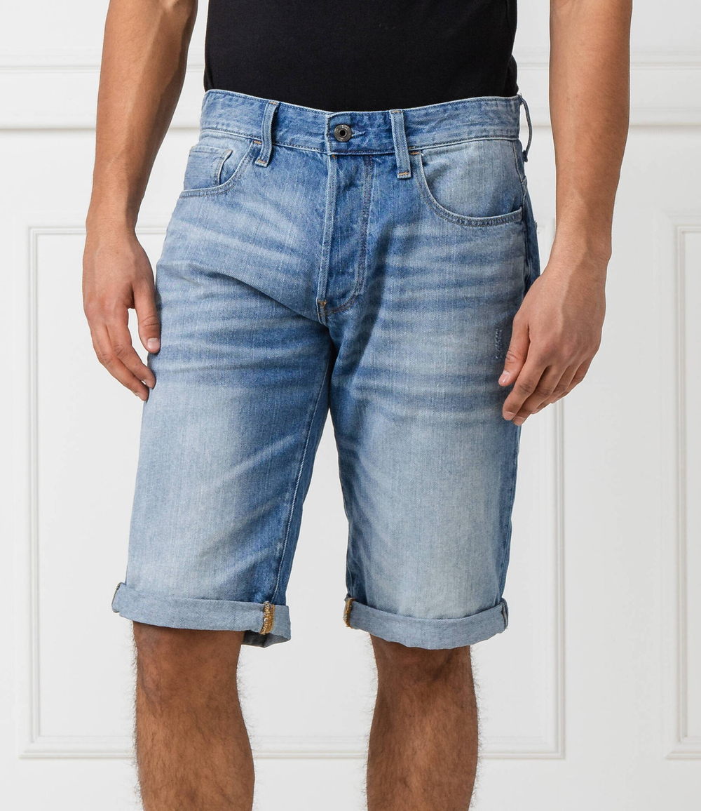 шорты 3301 G- Star Raw - голубой(D07432 8973)