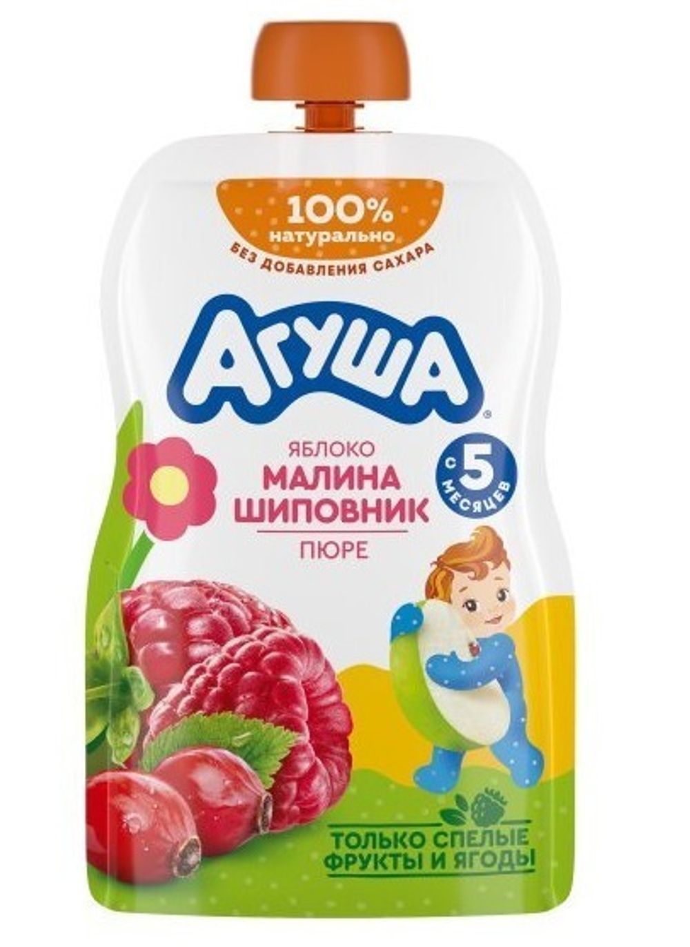 Пюре Агуша Яблоко-Малина-Шиповник 90г