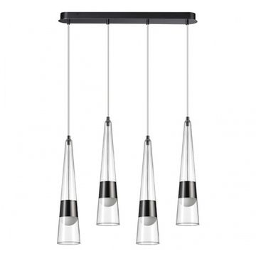 Подвесная светодиодная люстра 42W 3000К 5044/42L глянцевый чёрный хром Lump Odeon Light