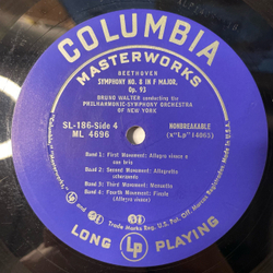 Винтажная виниловая пластинка LP Людвиг Ван Бетховен, Симфония 8 и 9 (США 1960)