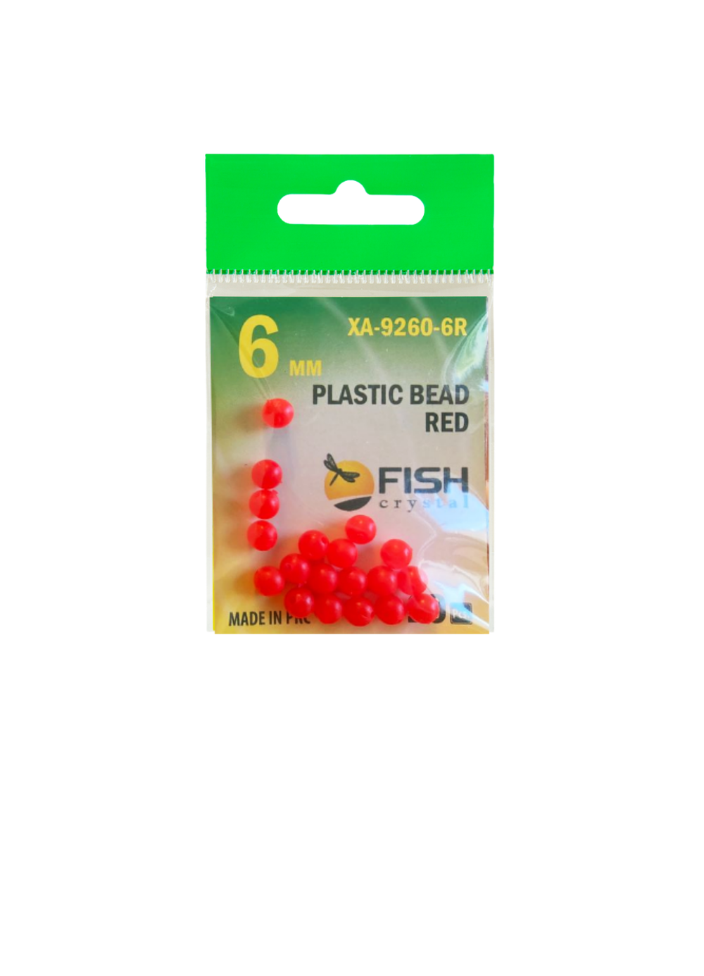 Бусины пластиковые Fish Crystal для монтажа рыболовных оснасток Plastic Bead RED1 XA-9260 №6 ( 5 упаковок )