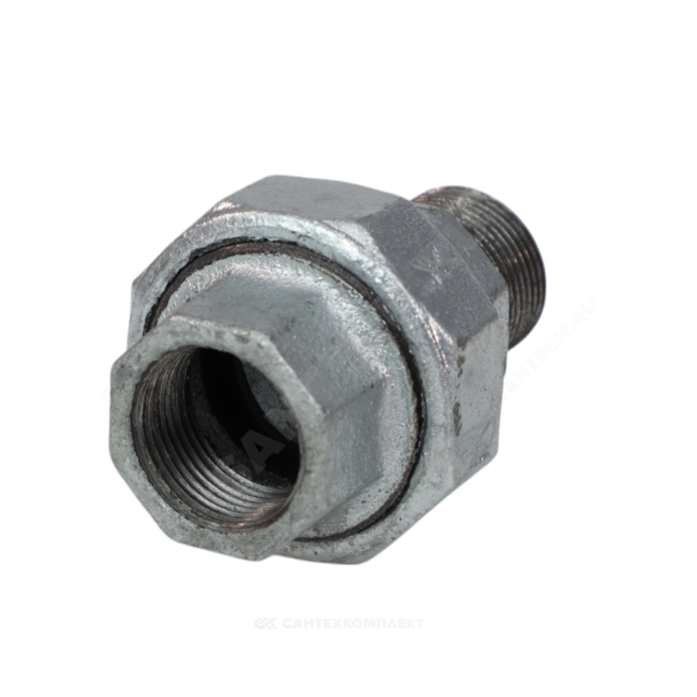 Соединитель прямой американка чугун оц Ду 32 (1 1/4") ВР/НР Fittex PLUS