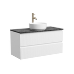 Тумба подвесная Sancos Snob R, Bianco 995х445х500, под столешницу с отверстием под смеситель, цвет Black Sky, арт. SNR100W