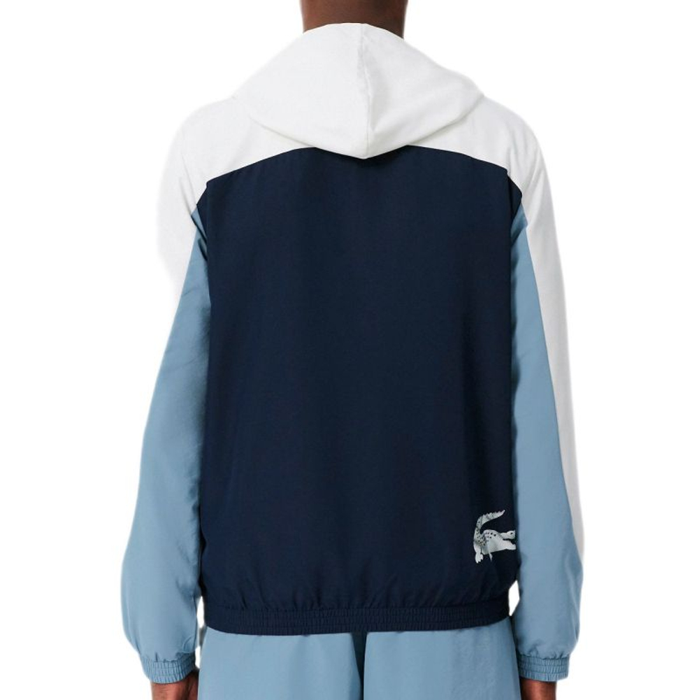 Meska kurtka tenisowa Lacoste Sport Colour-Block Track - navy blue/blue/white