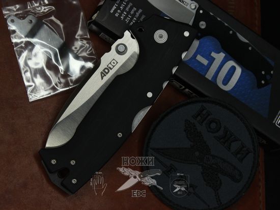 Складной нож Cold Steel 28DD AD-10 c клинком из стали CPM-S35VN, рукоять G10