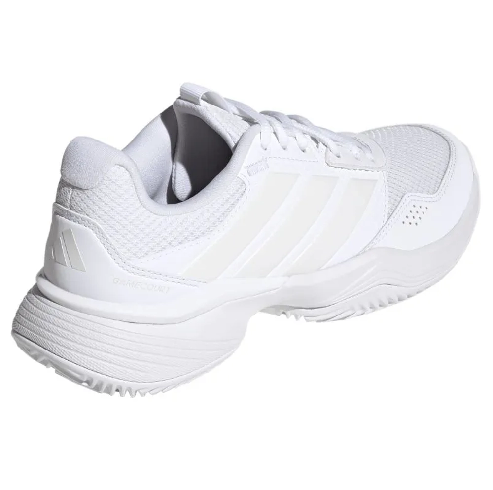 Женские теннисные кроссовки Adidas GameCourt 3 W Clay - footwear white/zero metallic/footwear white