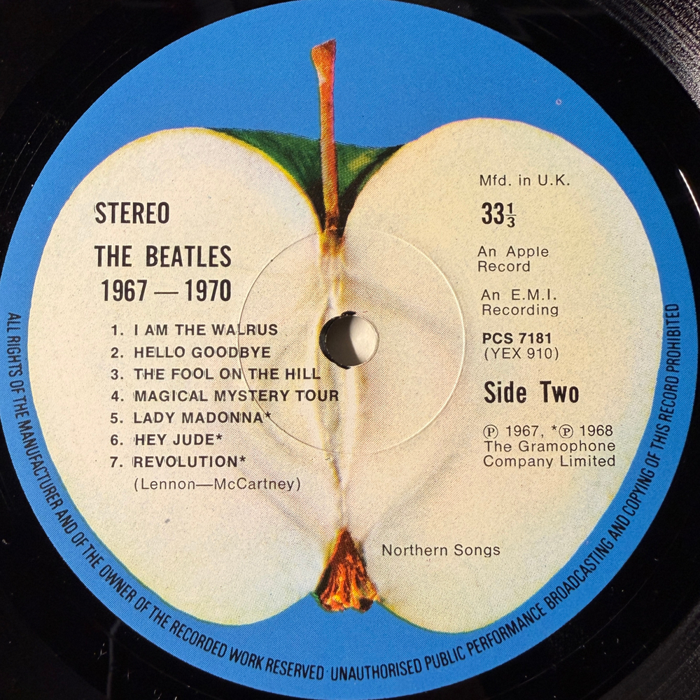 The Beatles ‎– 1967-1970 2LP (Англия 1973г.)