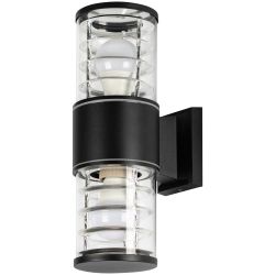 Светильник уличный настенный ЭРА «Асия» GBW-108-BL-0320 230В 2хЕ27 IP54 вверх/вниз черный | Садово-парковые светильники