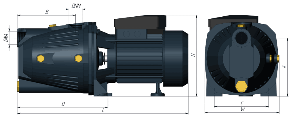 UNIPUMP Поверхностный насос JET 110 L