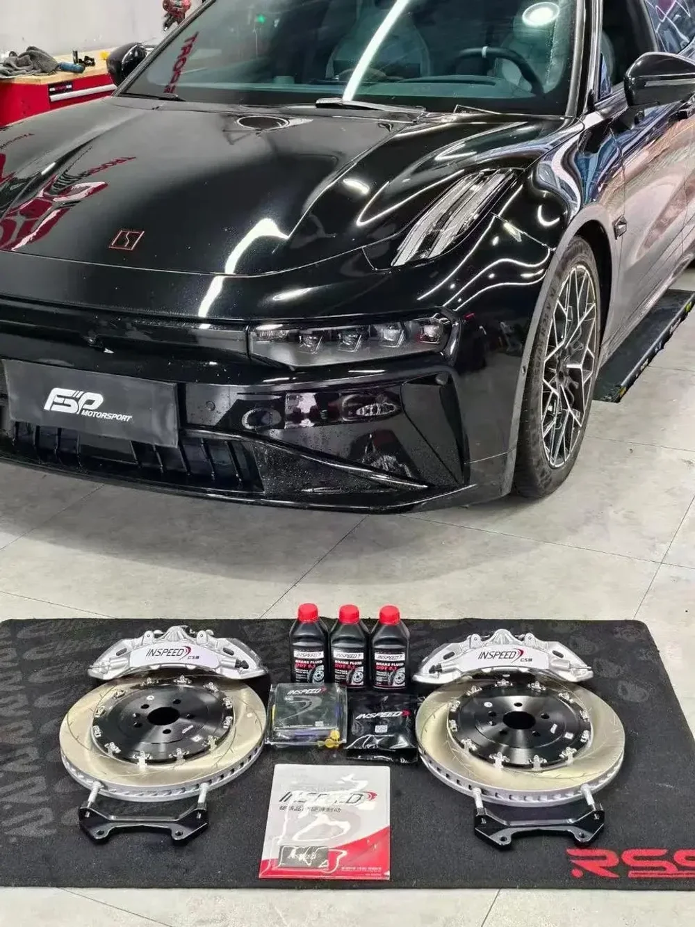 Усиленная тормозная система InSpeed Zeekr 001 Рестайлинг 2024+ Зикр Тормоза Суппорт диски Колодки