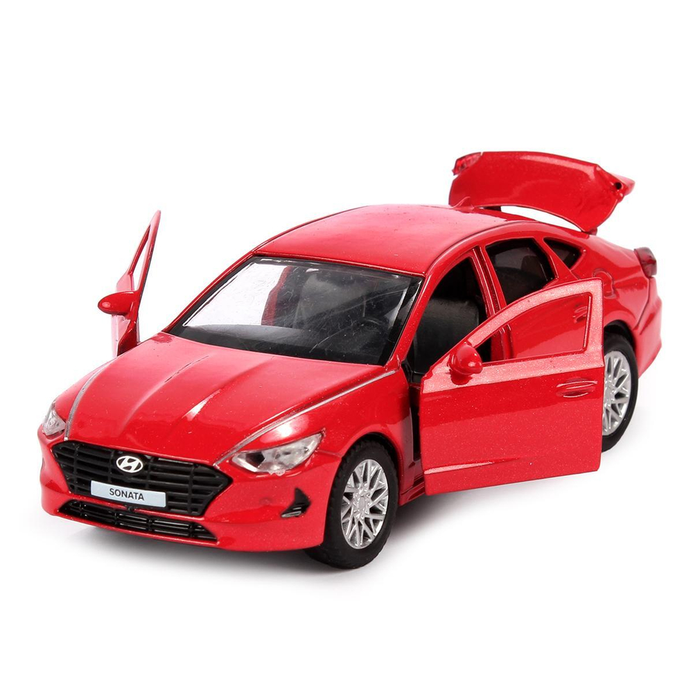 Модель ин. мет. "Hyundai Sonata" 12см, двер, баг, красн, коробка SONATA-12-RD (Технопарк)