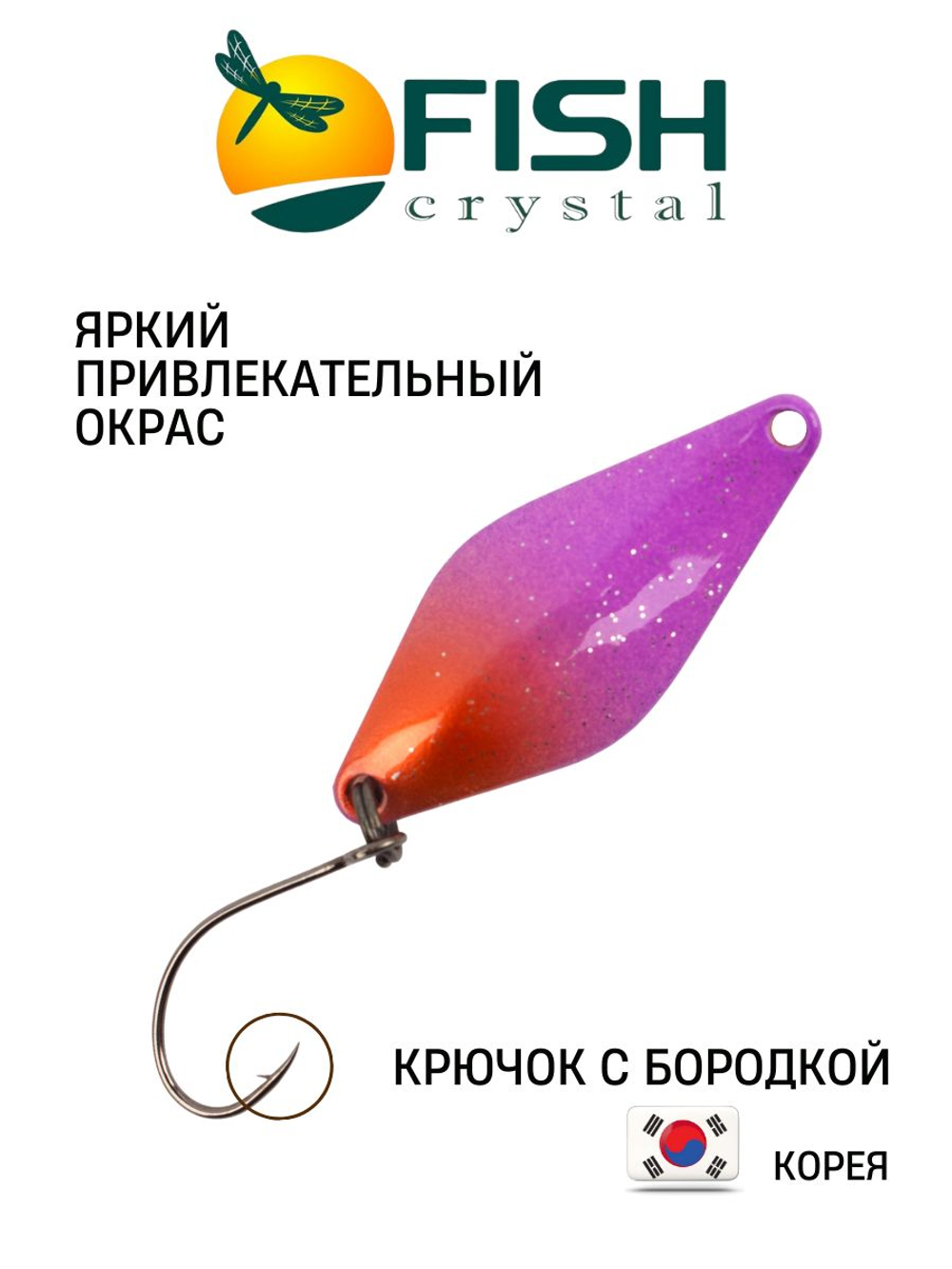 Блесна Fish Crystal DUNA 30 мм 2.5 г на форель цвет 74