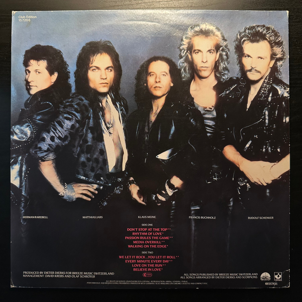 Scorpions - Savage Amusement (Германия 1988г.)