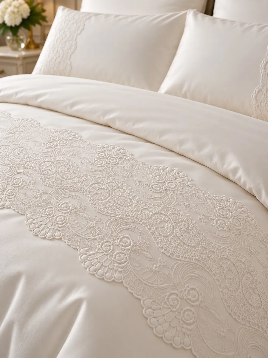 Gelin Home КПБ 6 пр. GULRU кремовый цвет пододеяльник 200*220, простынь 240*260, наволочки 50*70 2шт, декоративные наволочки 50*70 2шт GLNN128 (2) — фото 3